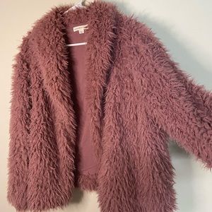 Pink fluffy cardigan